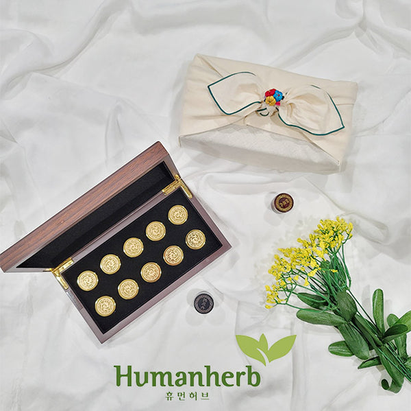 HUMAN HERB GONGJINDAN 휴먼 침향 공진단 - WOODEN CASE